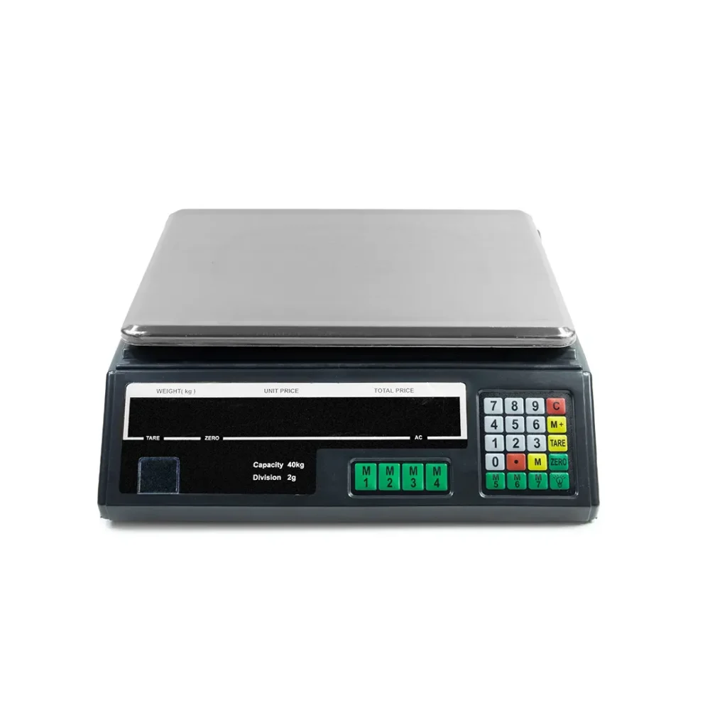 Báscula Digital Comercial 40 kg con batería y doble pantalla