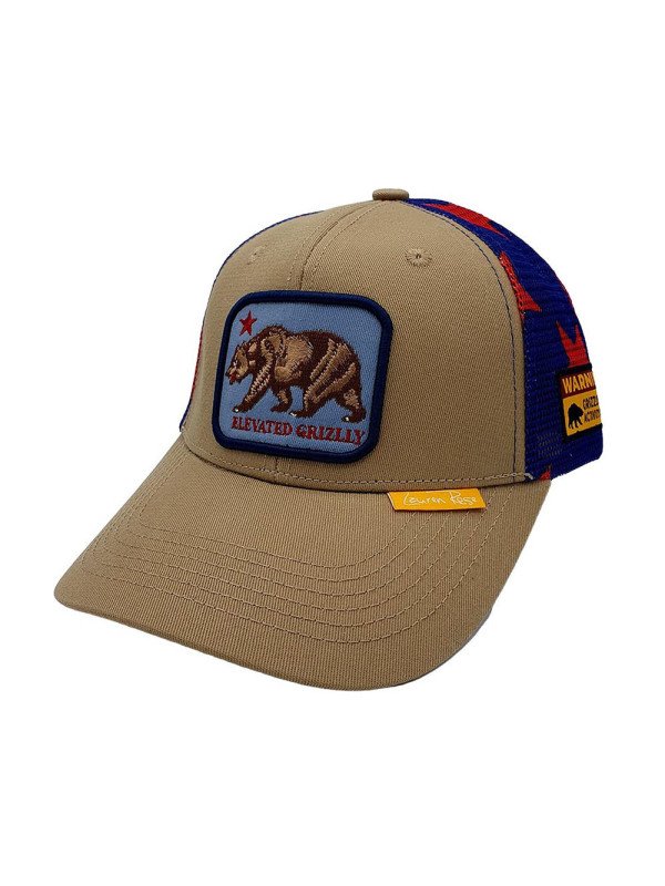 cali bear 420 trucker snapback hat Cali Elevated Bear 420 Trucker Snapback Hat – Gorra estilo California