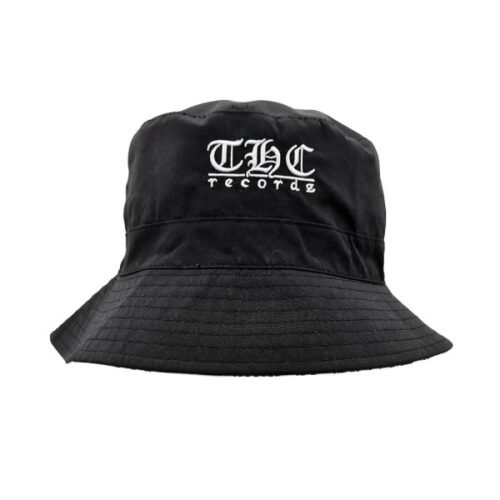 Bucket Hat Reversible THC Recordz Blanco/Negro
